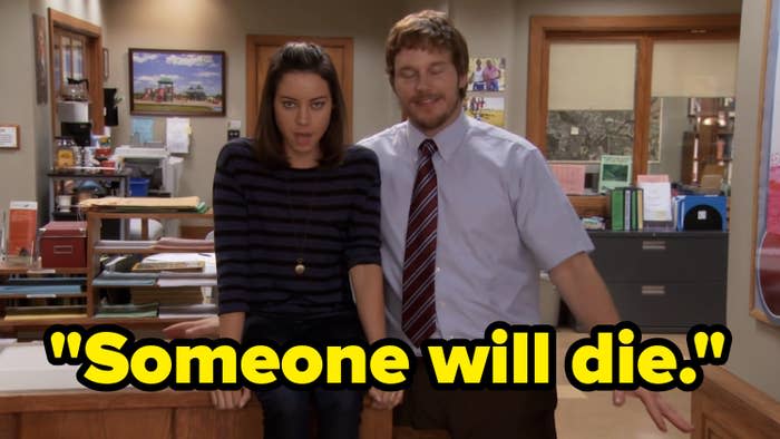 april saying someone will die on parks and rec