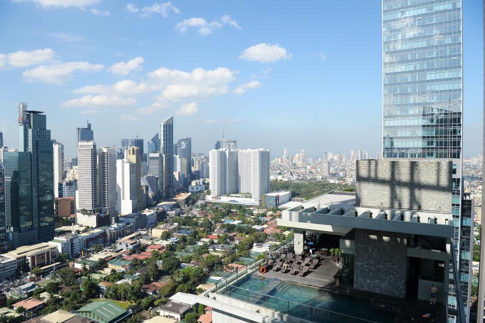 FILE PHOTO: A general view of the skyline of the financial district of Makati in Manila, January 29, 2019. (Photo: TED ALJIBE/AFP via Getty Images)