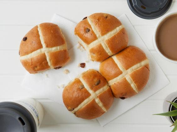 Greggs has launched a vegan-friendly version of its classic hot cross bun (Greggs)