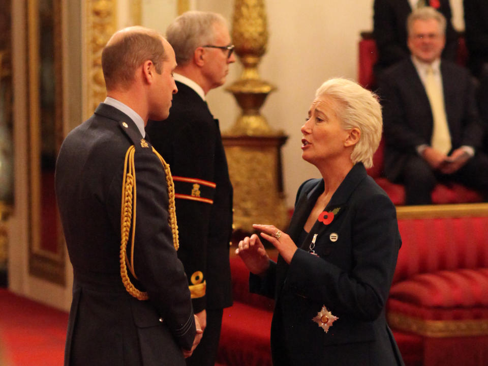 Emma Thompson is made a Dame Commander of the British Empire (Jonathan Brady/PA)