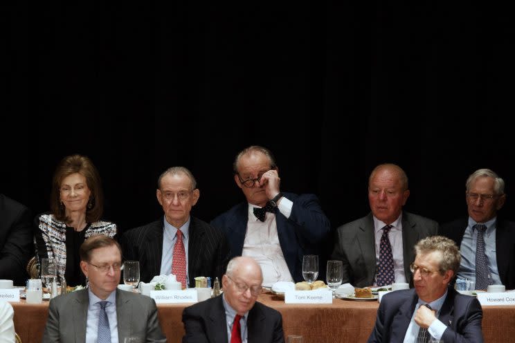 Members of the Economic Club of New York listen to Donald Trump's proposals. (Photo: Evan Vucci/AP)