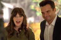 <p>If Alexis and David had roommates, you might end up with something close to <strong>New Girl</strong>. Similar to <a href="https://www.popsugar.com/Schitt%E2%80%99s-Creek" class="link " rel="nofollow noopener" target="_blank" data-ylk="slk:Schitt's Creek;elm:context_link;itc:0"><strong>Schitt's Creek</strong></a>, <strong>New Girl</strong> is a show you can consume for hours at a time without so much as checking the clock. <a href="https://www.popsugar.com/Zooey-Deschanel" class="link " rel="nofollow noopener" target="_blank" data-ylk="slk:Zooey Deschanel;elm:context_link;itc:0">Zooey Deschanel</a>'s character, Jess, will become your onscreen best friend in minutes, and the show is fueled by the same kind of feisty sarcasm and quirkiness that makes <strong><a class="link " href="https://www.popsugar.com/Schitt%E2%80%99s-Creek" rel="nofollow noopener" target="_blank" data-ylk="slk:Schitt's Creek;elm:context_link;itc:0">Schitt's Creek</a></strong> so much fun to watch. Not to mention her roommates Nick, Schmidt, Winston, and Coach get into enough shenanigans of their own - the pranks alone are guaranteed to make you roar with laughter. And there are plenty of heartfelt moments since these guys are always there for their friend Jess when she needs them.</p>