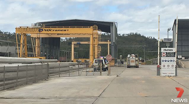 A 53-year-old man has died after being crushed at a manufacturing facility on Ingham road. Source: 7News