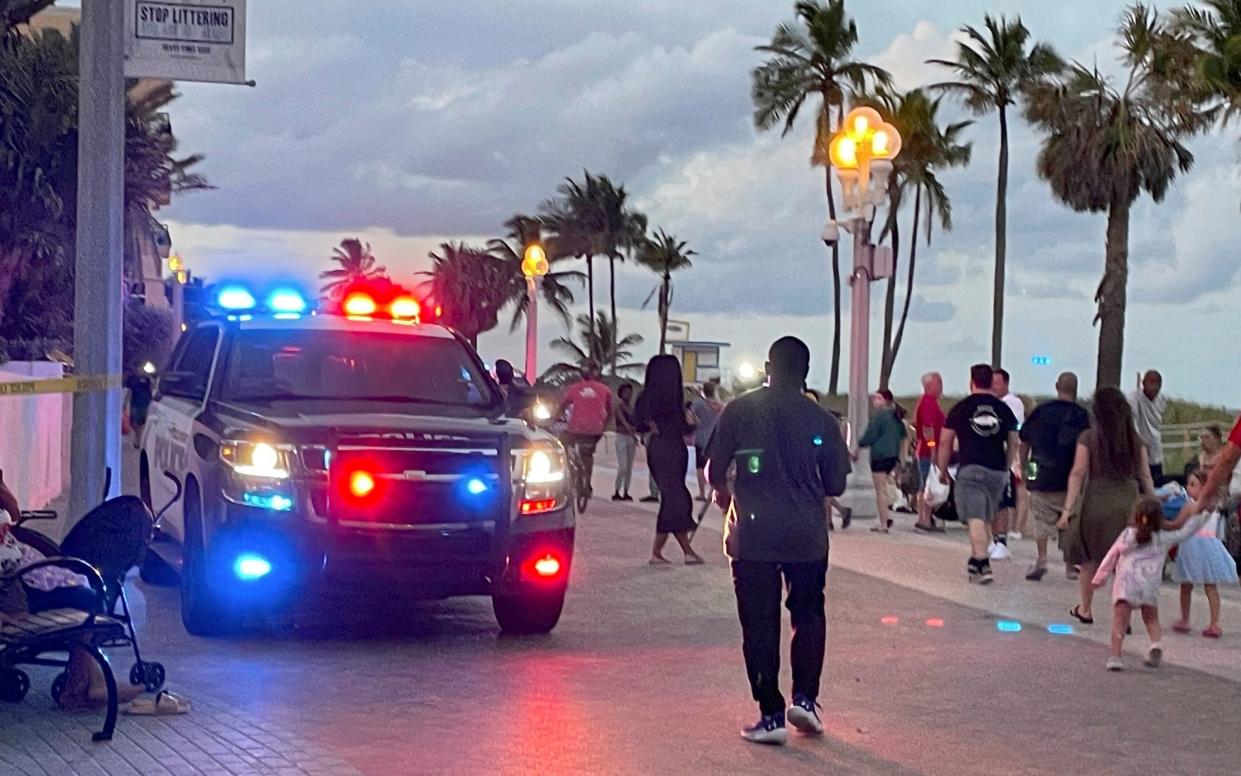 Police respond to a shooting near the Hollywood Beach boardwalk - South Florida Sun-Sentinel