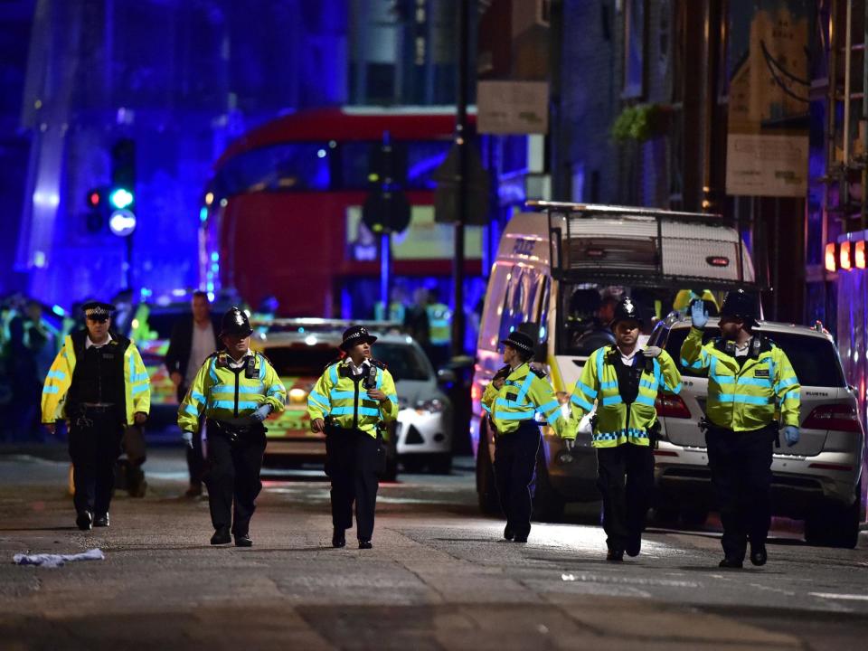 The three London Bridge attackers were lawfully killed by armed police, a jury has concluded.Inquests into the deaths of Isis supporters Khuram Butt, Rachid Redouane and Youssef Zaghba heard they were shot dead while charging at officers, armed with kitchen knives and fake suicide belts.The trio had murdered eight victims and injured 48 more by ramming a van into pedestrians on London Bridge and then launching a stabbing rampage in Borough Market on 3 June 2017.Police officers giving evidence to the inquest described chaos as witnesses called the emergency services with different descriptions of the attackers, how many there were and their location.Butt, Redouane and Zaghba were not tracked down by armed officers until 10 minutes after the start of the attack.They were confronted by a City of London Police armed response vehicle (ARV) that had been called to reports of pedestrians being hit by a van.As the car approached Borough Market, one of the three officers inside recalled hearing members of the public saying “they’re stabbing people” and having looks of “terror, fear and concern” on their faces,BX46, the operational commander, told the Old Bailey he saw a chair being thrown before Butt appeared with a large knife in his hand.The officer told how he got out of the car and shouted a warning, but Butt came towards him with his knife raised, forcing him to start moving backwards.“I believe his intention was to use the knife and stab me, kill me and get hold of my weapons,” BX46 said.“Around his torso he was wearing an improvised explosive device … even with one or two metres a detonation would be fatal to colleagues, members of the public, anyone in the location.“So I aimed my rifle towards the male and I was moving back quickly and I moved the fire lever to fire and I pulled the trigger.”BX46 told jurors he fired until Butt fell to the floor, before looking up to see colleagues shooting the two other attackers.The ARV’s driver, officer BX45, described two of the attackers running towards him as soon as he opened the door.“I shouted a verbal warning - it was a matter of a split second and the person was on top of me,” he told the court. “I thought I was either going to be stabbed or his IED would explode. I shot the male. I continued shooting until the male hit the floor.”Officers said they saw Butt appearing to move after being shot, and BX46 shot him in the head. More follows…