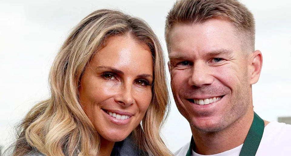 Seen here, Candice and David Warner.