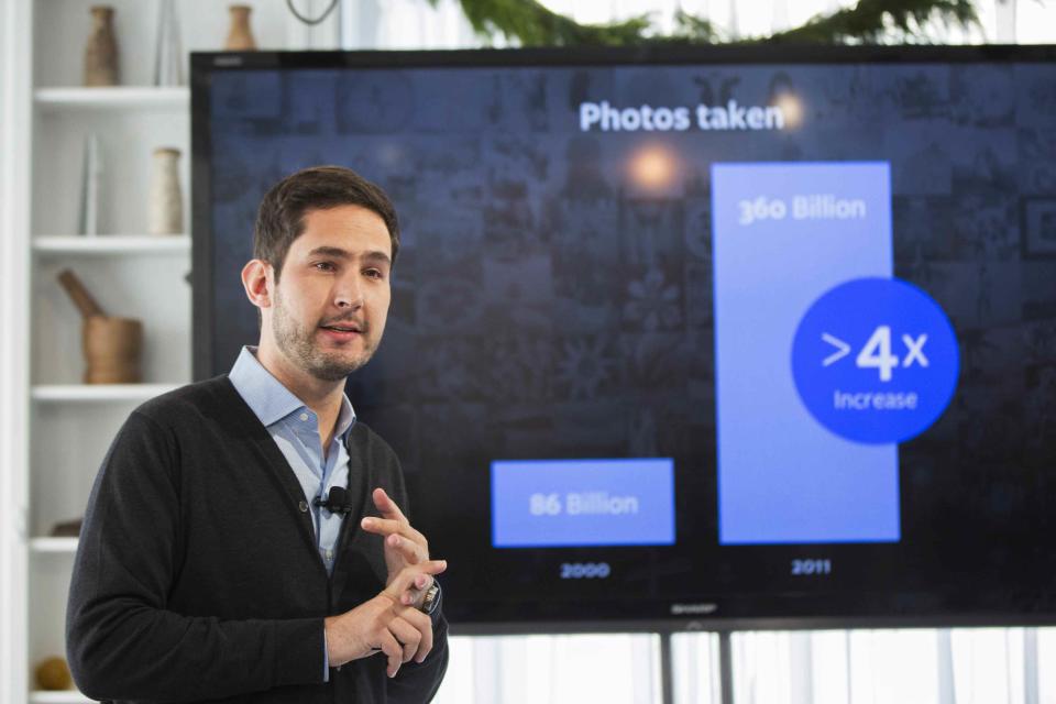 Instagram CEO and co-founder Systrom speaks during the launch of Instagram Direct in New York