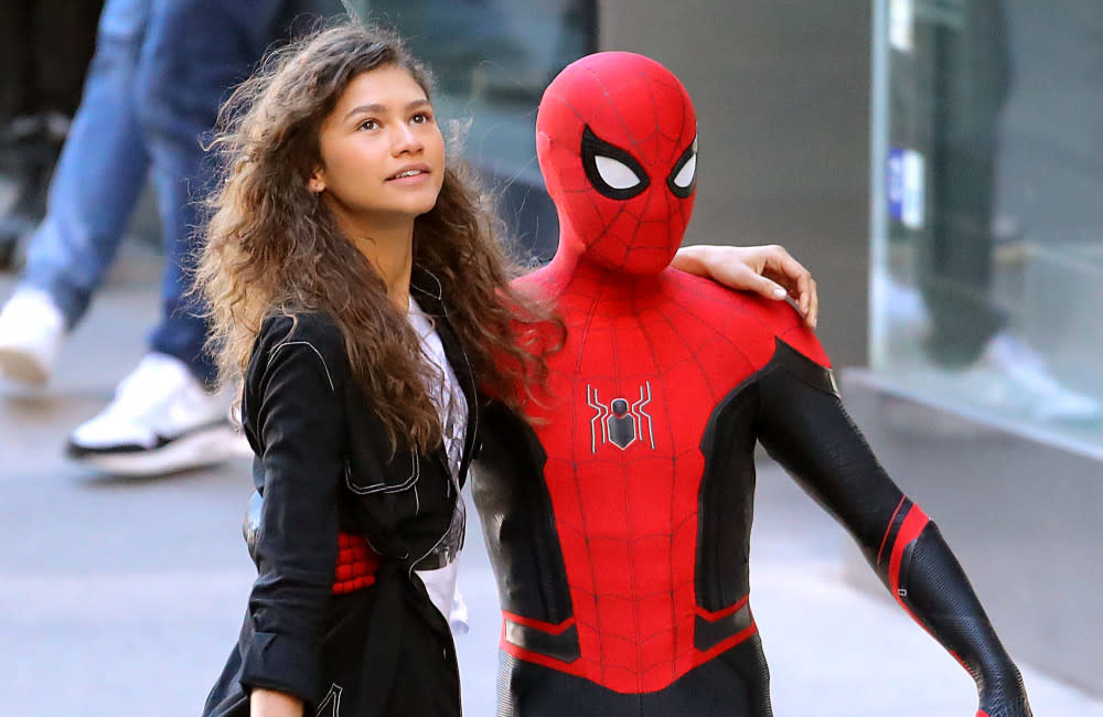 Zendaya and Tom Holland as Spider-Man and MJ credit:Bang Showbiz