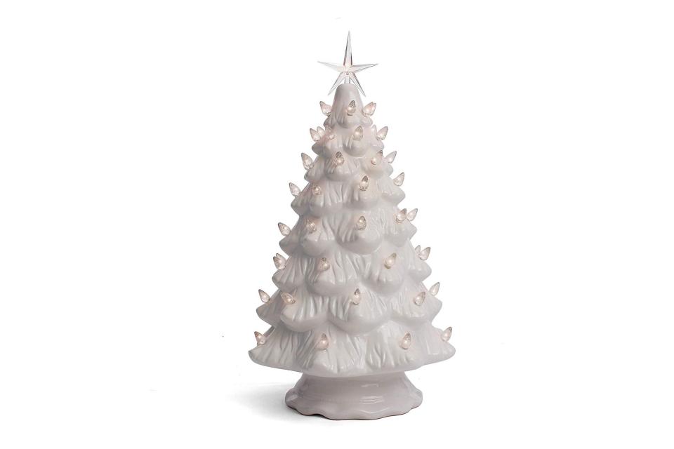 Milltown Merchants Ceramic White Christmas Tree