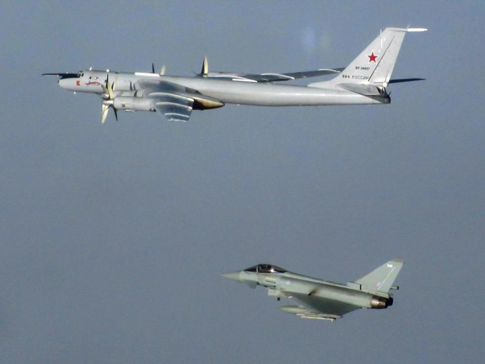 British RAF air force Typhoon Russia Tu-95