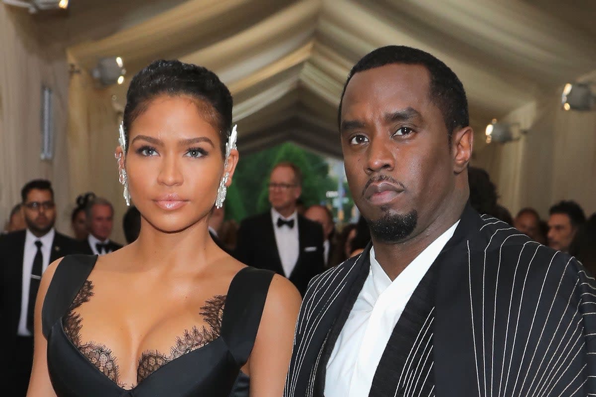 Cassie (left) and Sean “Diddy” Combs at the 2017 Met Gala. Cassie filed a lawsuit in 2023 alleging that she was trafficked, raped and beaten by Combs on many occasions over the course of 10 years (Getty Images)