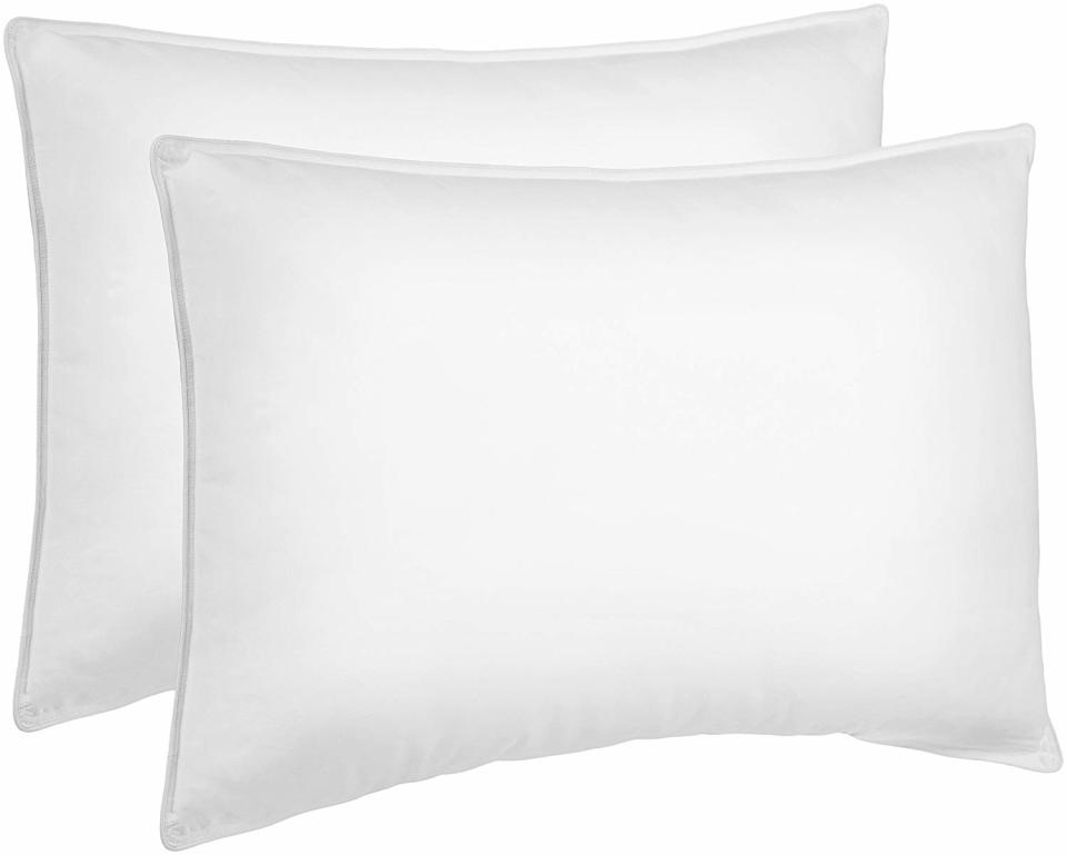 AmazonBasics Down Alternative Bed Pillows set of two. 
