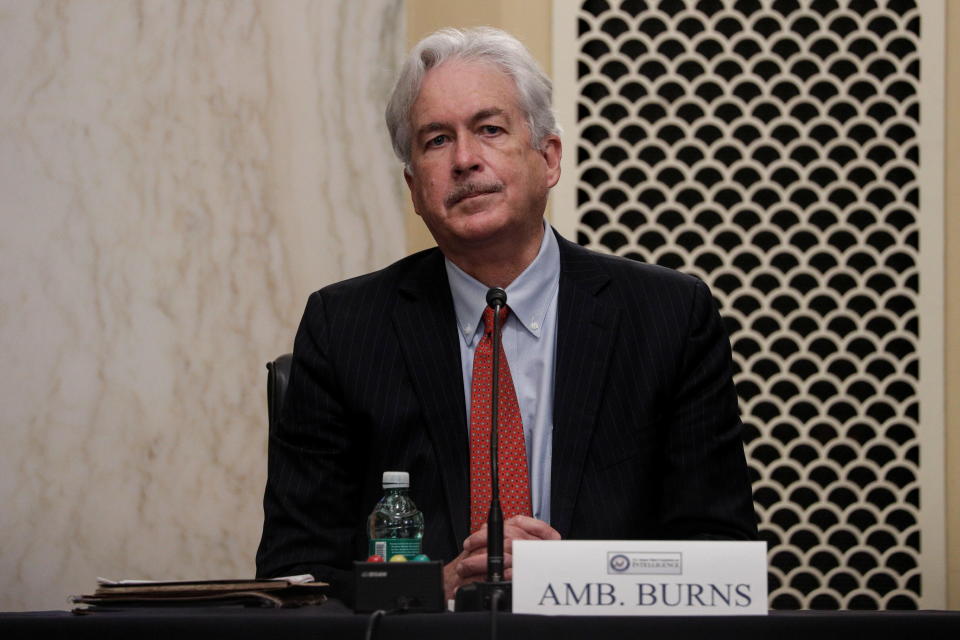 William Burns before the Senate Intelligence Committee on Capitol Hill in Washington on February 24, 2021. / Credit: TOM BRENNER / REUTERS