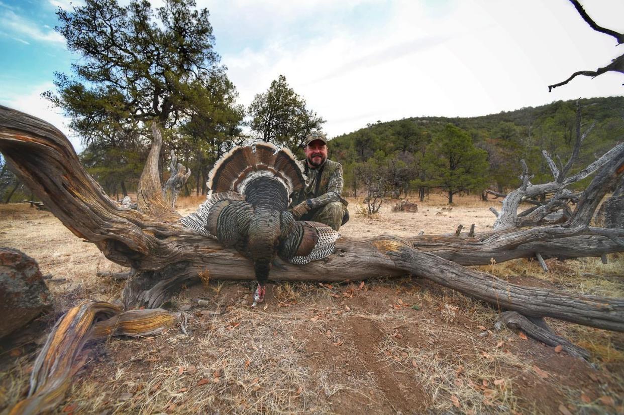 Brandon Butler with the Gould’s Turkey from Mexico that completed his World Slam.