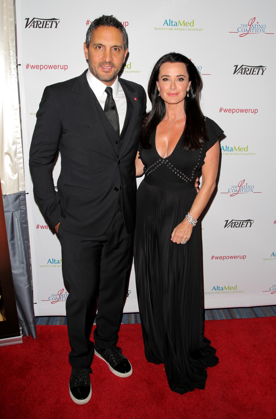 Mauricio Umansky and Kyle Richards (Photo by Chelsea Lauren/WWD/Penske Media via Getty Images)