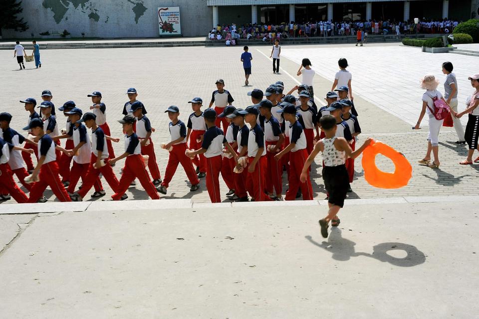 Kinder im Internationalen Sommerferienlager Songdowon, 2012, in der nordkoreanischen Küstenstadt Wonsan.  - Copyright: picture alliance / SZ Photo/Olaf Schülke | Olaf Schülke