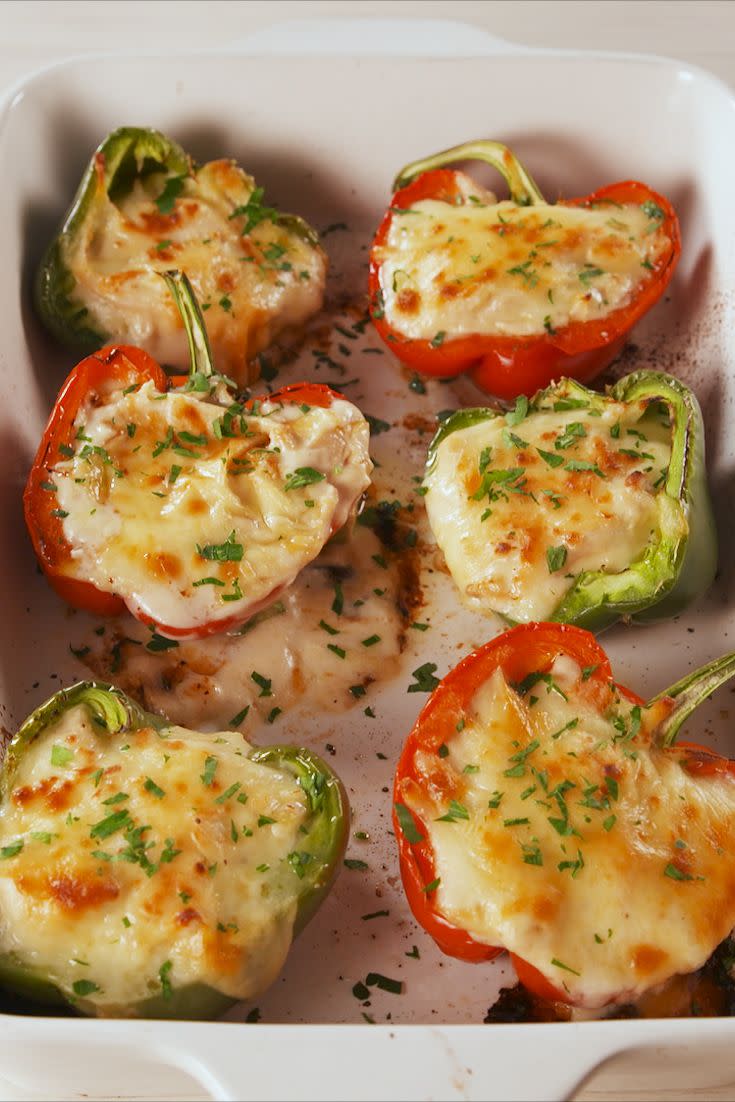 Chicken Alfredo Stuffed Peppers