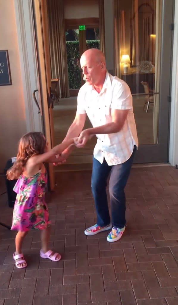 Bruce Willis with one of his five daughters. Instagram / @emmahemingwillis