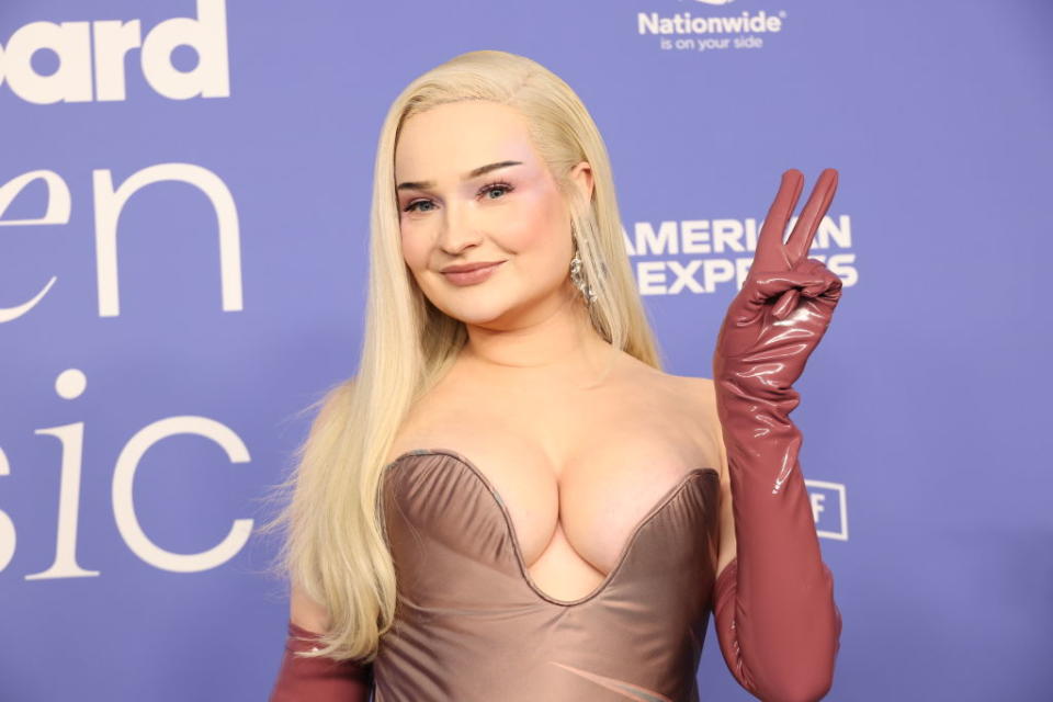 INGLEWOOD, CALIFORNIA - MARCH 01: Kim Petras attends 2023 Billboard Women In Music at YouTube Theater on March 01, 2023 in Inglewood, California. (Photo by Monica Schipper/Getty Images)<span class="copyright">Getty Images—2023 Getty Images</span>