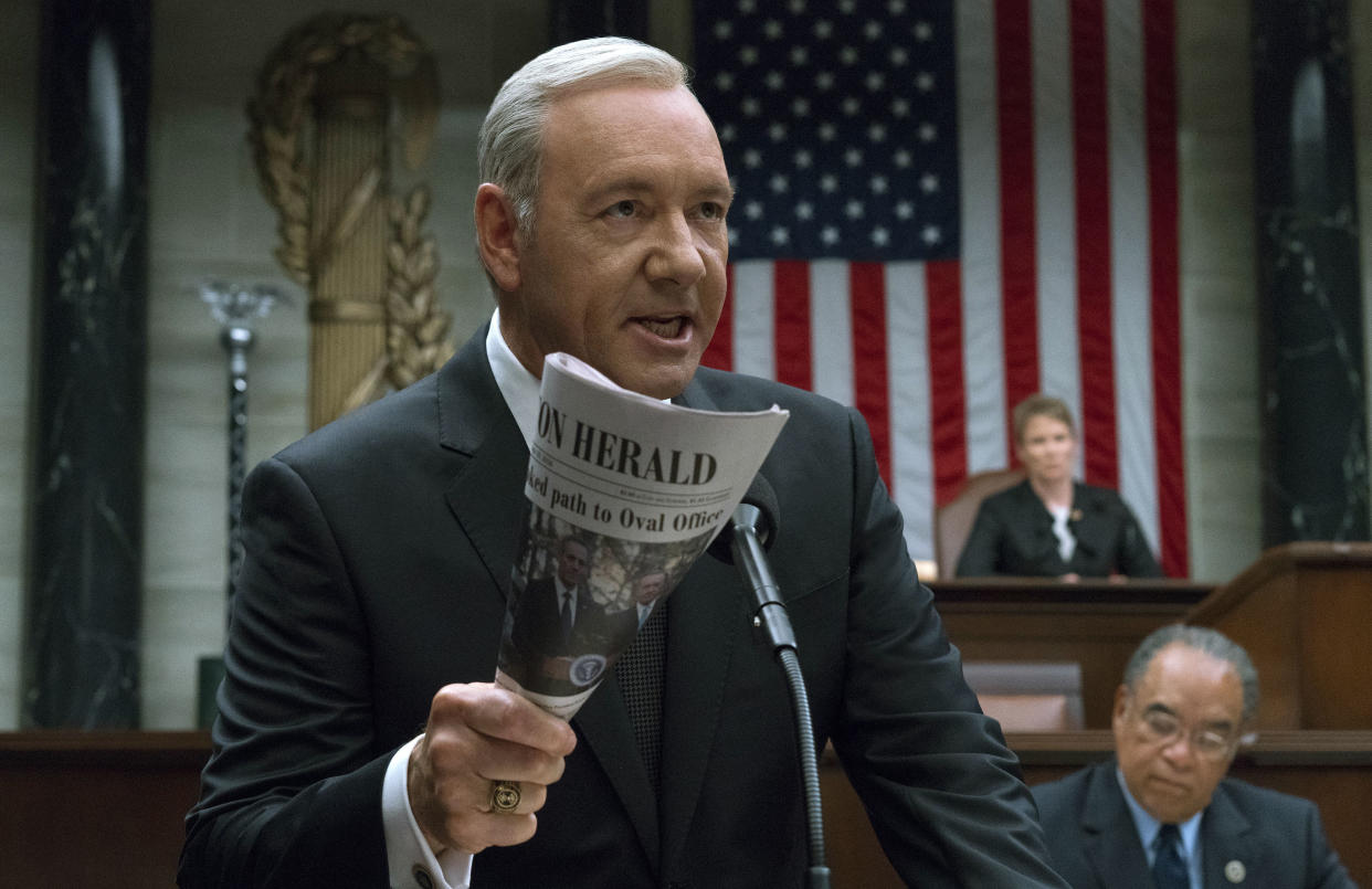 Kevin Spacey in House of Cards, his last major role. (Netflix)