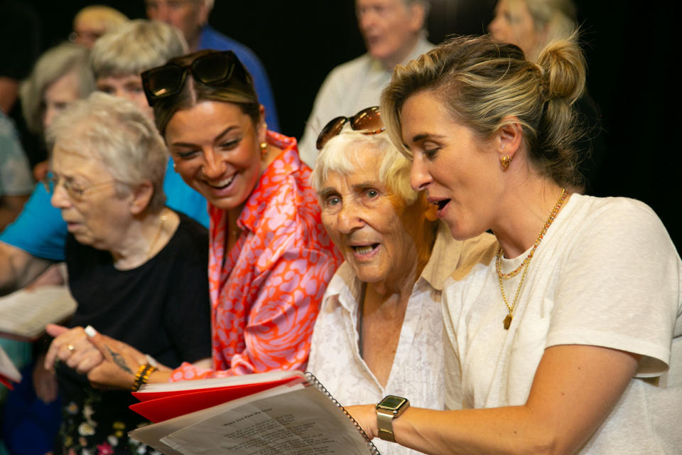 The choir recorded a charity single with Vicky McClure's help. (BBC)