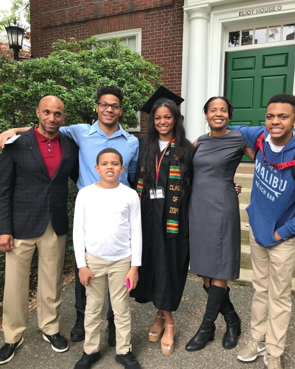 Gabby Thomas, Family, Graduation