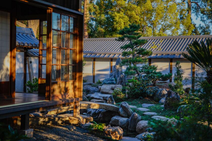 San Marino, CA - October 16: The the garden courtyard at the 320-Year-Old Japanese Heritage Shoya House at the Huntington Library, Art Museum, and Botanical Gardens on Monday, Oct. 16, 2023 in San Marino, CA. (Jason Armond / Los Angeles Times)