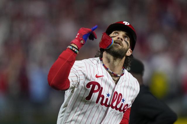 ESPN on X: Bryce Harper with the Phillie Phanatic bat for the MLB