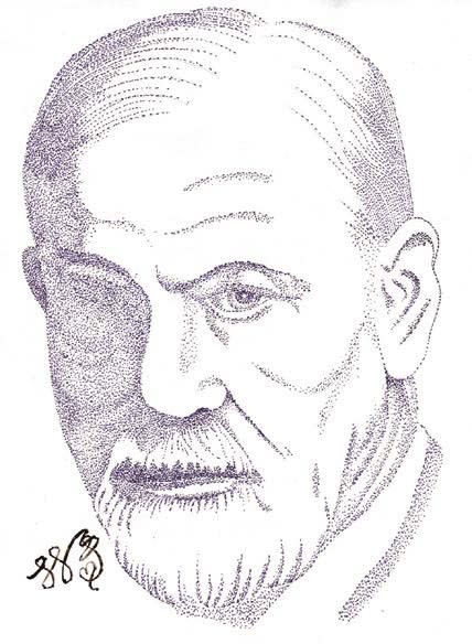 佛洛伊德（Sigmund Freud, 1856~1939）(插畫：林一平)