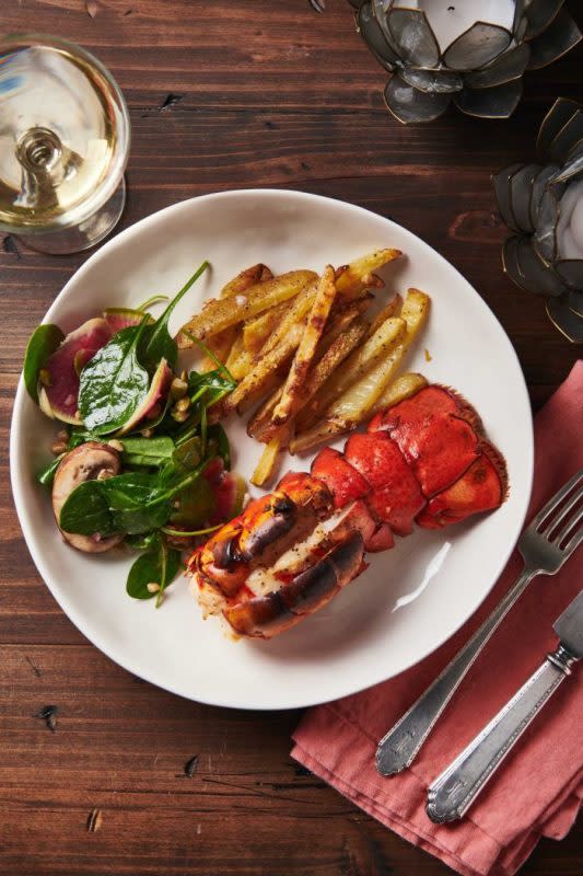 <p>Katie Workman</p><p>If you are feeling splurgy, a juicy, sweet lobster tail is hard to beat for Valentine's Day.</p><p><strong>Get the recipe: <a href="https://themom100.com/recipe/how-to-cook-lobster-tail/" rel="nofollow noopener" target="_blank" data-ylk="slk:Perfect Broiled Lobster Tail;elm:context_link;itc:0;sec:content-canvas" class="link ">Perfect Broiled Lobster Tail</a></strong></p>