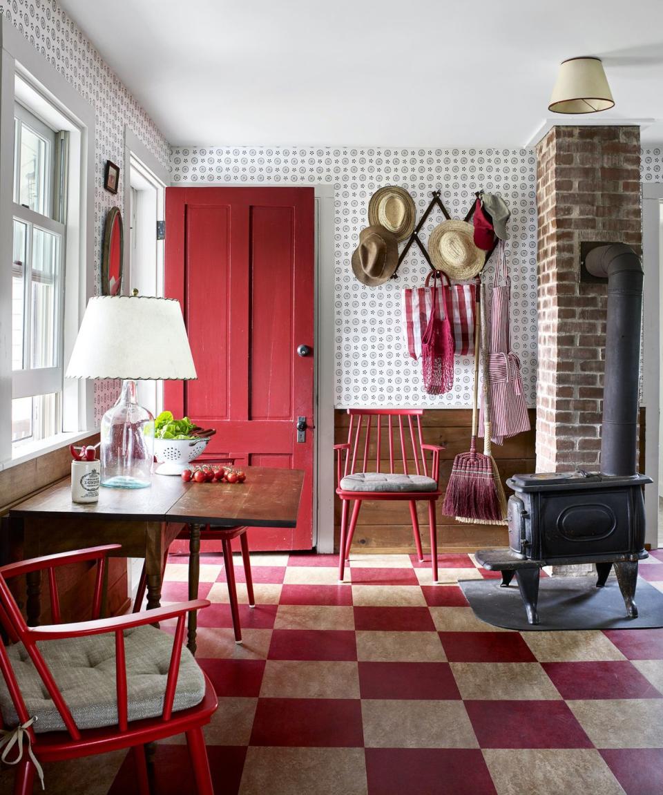 linoleum floor example in designer room