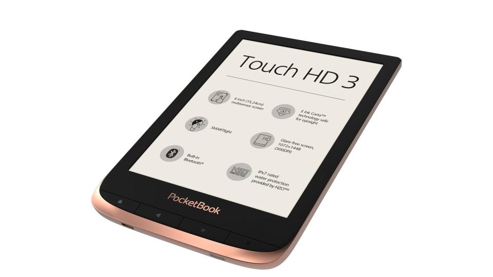 Auffällig am Pocketbook Touch HD 3 ist die kupferne Farbe des Gehäuses. Foto: PocketBook