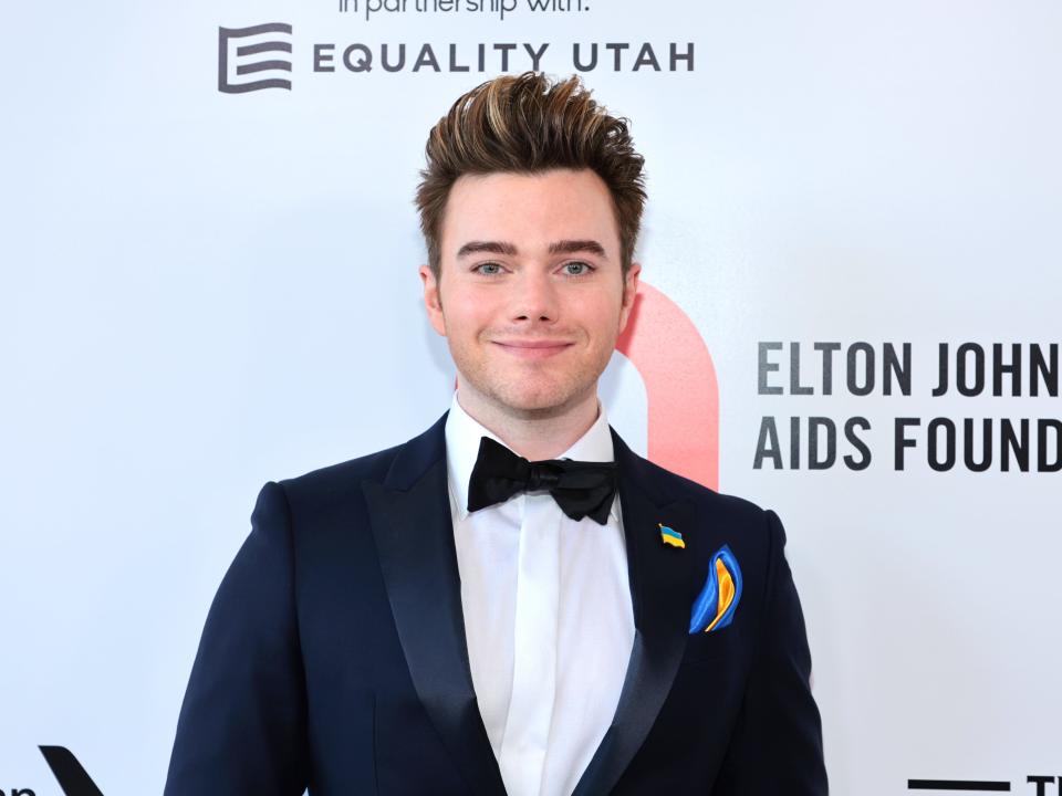 Chris Colfer at the Elton John AIDS Foundation's 30th Annual Academy Awards Viewing Party