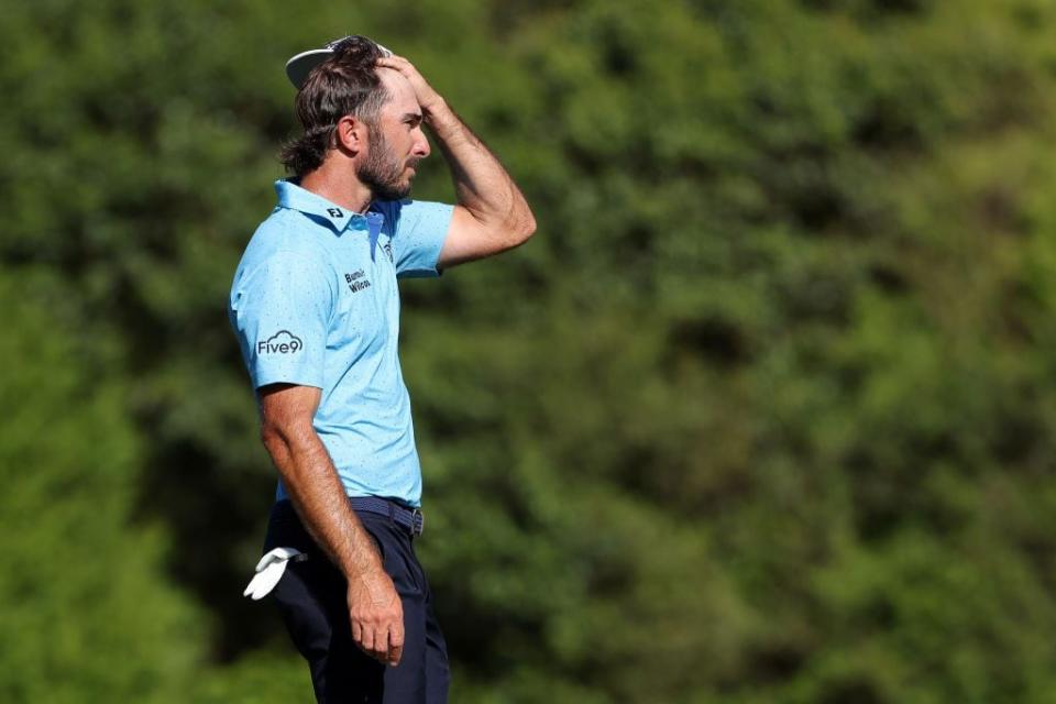 Max Homa walks off the 12th tee during Sundays final round.