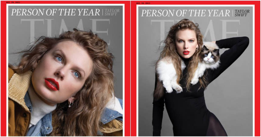 流行樂天后泰勒絲獲選《時代雜誌》2023年度風雲人物。（圖／擷取自X／TIME）