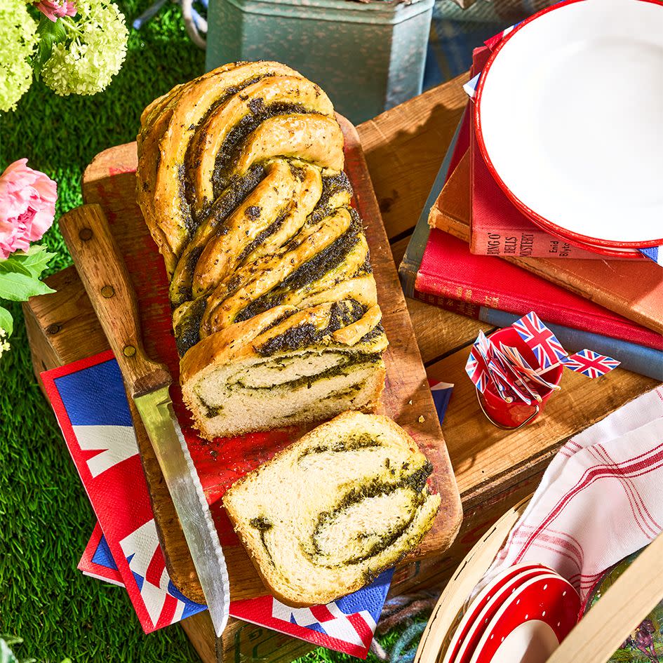 Basil and garlic butter babka