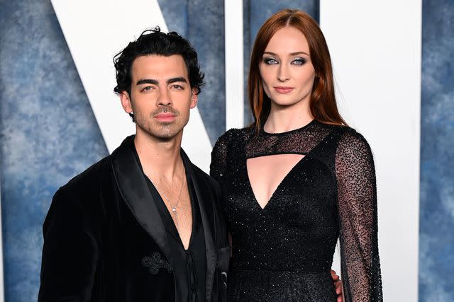 <p>Karwai Tang/WireImage</p> Joe Jonas and Sophie Turner attend the 2023 Vanity Fair Oscar Party