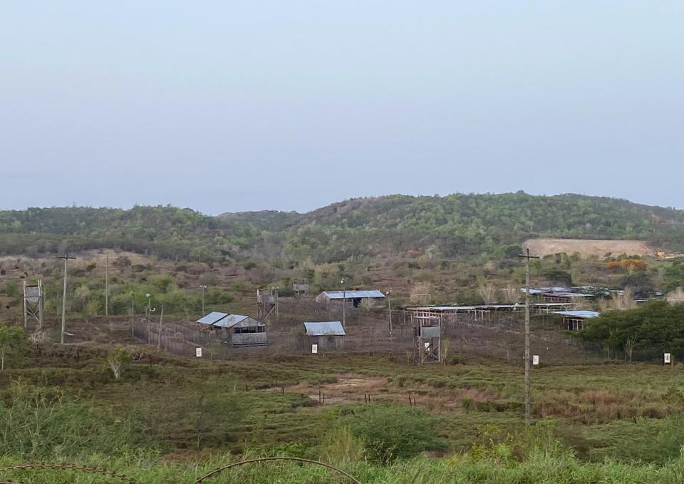 Camp X-Ray, where the first prisoners were brought to Guantánamo Bay in 2002, now lies abandoned (Richard Hall/The Independent)