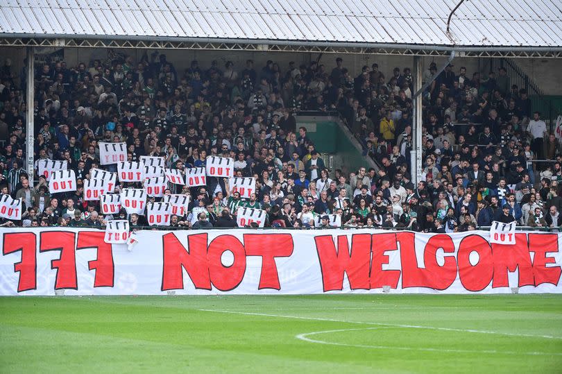 Red Star fans protest against 777 Partners