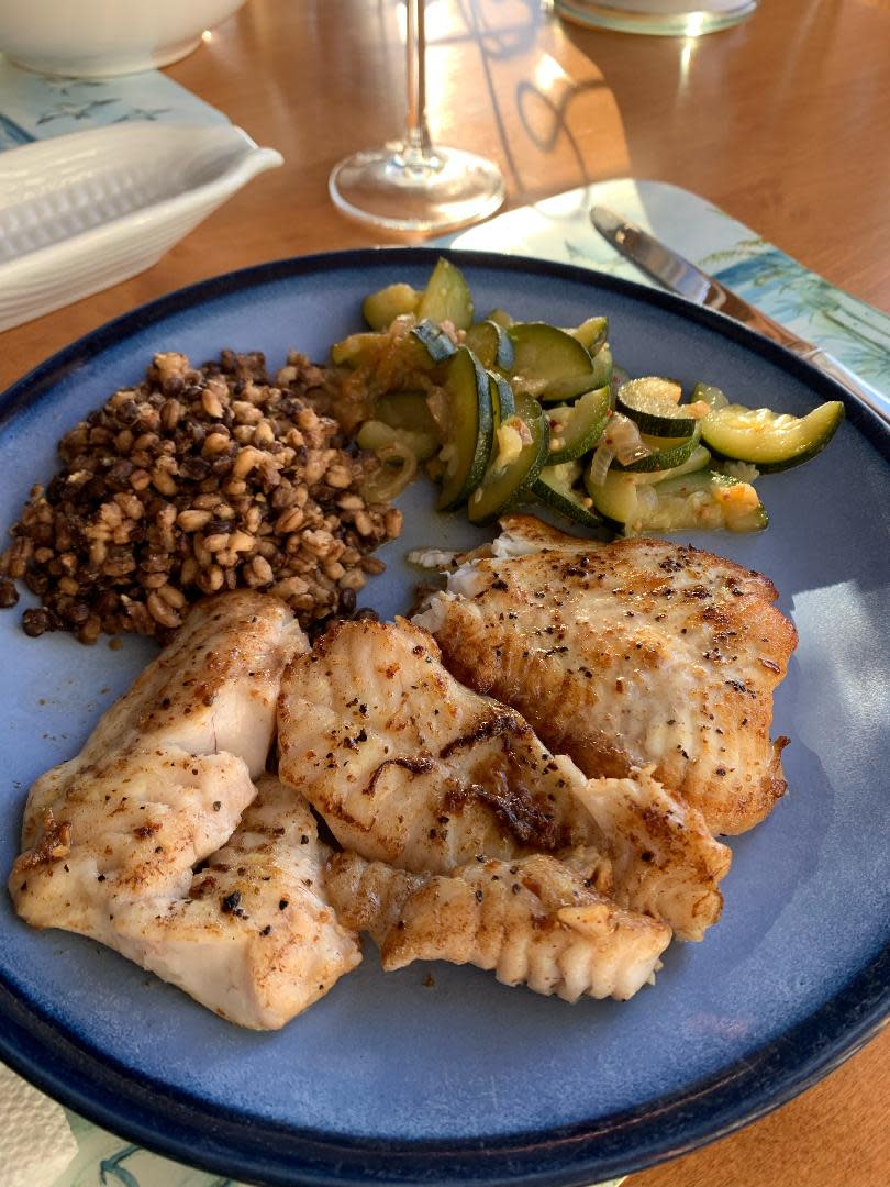 Paula’s pan seared black sea bass recipe also works for summer flounder (fluke).