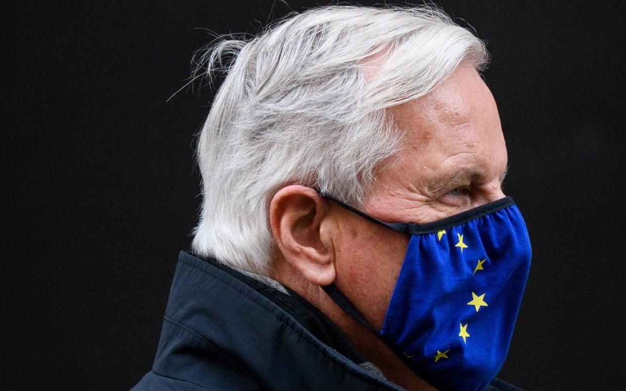 Mr Barnier tweeted: 'With David Frost, we have decided to suspend the negotiations at our level for a short period' - Leon Neal/Getty Images Europe