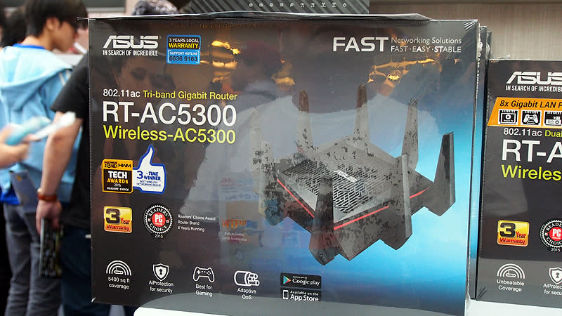 The ASUS RT-AC5300 tri-band wireless router is built for high-tech homes with multiple connected devices via its 4 x 4 MU-MIMO technology. It features the Broadcom’s new NitroQAM technology, and it offers a maximum combined throughput of 5300Mbps via its single 2.4GHz and dual 5GHz bands. It’s going at S$449 (U.P S$469), and you can find it at Suntec L3 (Booth 305) / Hall 403 (Booth 8321) / Hall 601 (Booth 6811). There’s a free ASUS Gaming Mouse and a free Samsonite bag if you do grab this product.