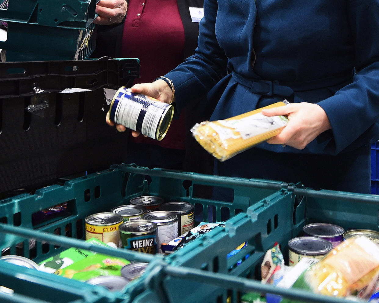 File photo dated 17/01/18 of goods at a food bank, as charities, food banks and local groups are experiencing a drop in donations as cost-of-living pressures cause demand to reach 