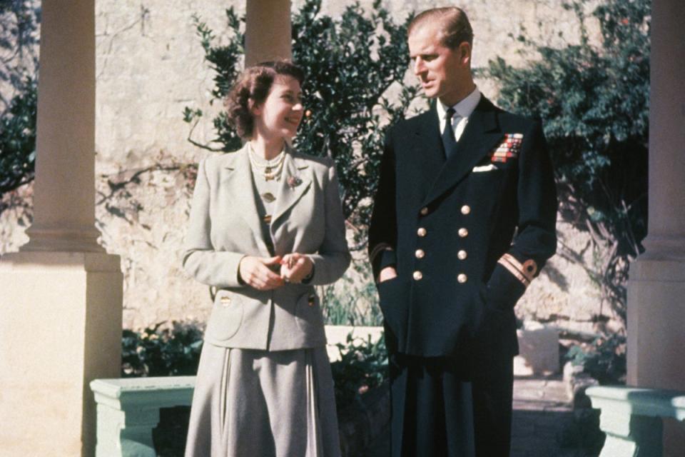 Then-Princess Elizabeth and Prince Philip lived in the suburbs of capital city Valletta from 1949 to 1951 (Hulton Archive/Getty Images)