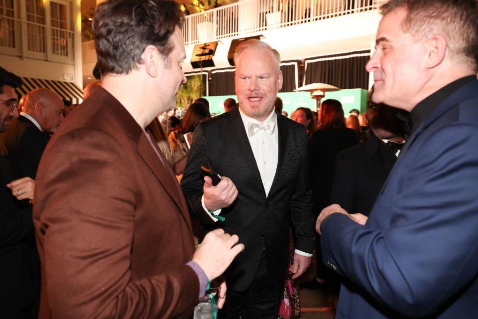 jason sudeikis and jim gaffigan at 2024 billboard golden globes after party