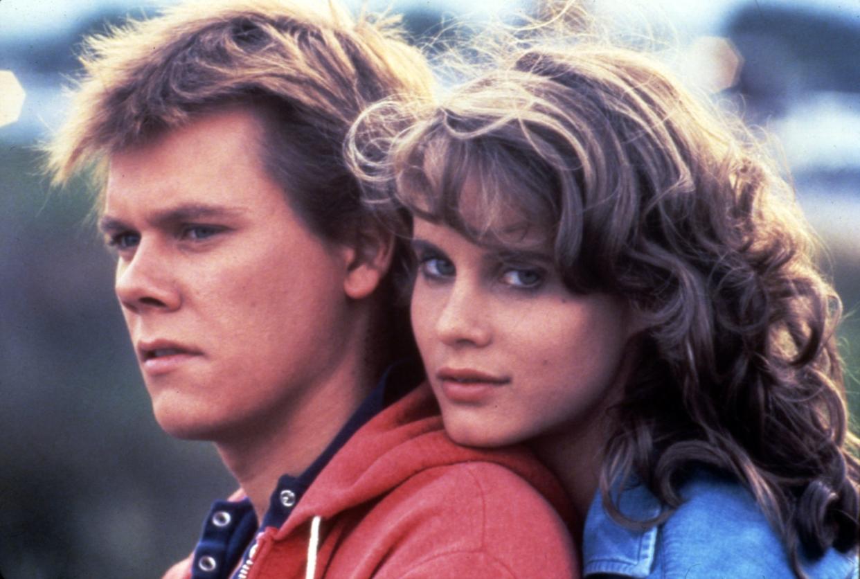 Kevin Bacon and Lori Singer star as love interests in the 1984 musical drama "Footloose."