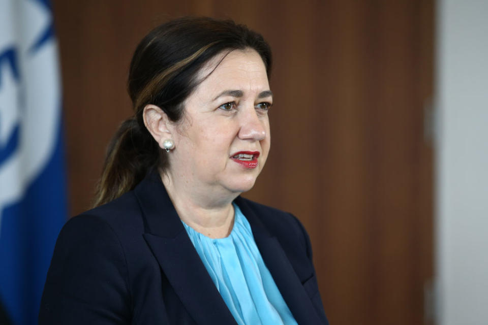 Queensland Premier Annastacia Palaszczuk has announced new Covid cases in the state. Source: Getty