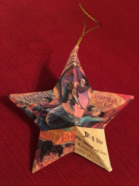 Harry Potter Christmas Ornament Paper Mache Star