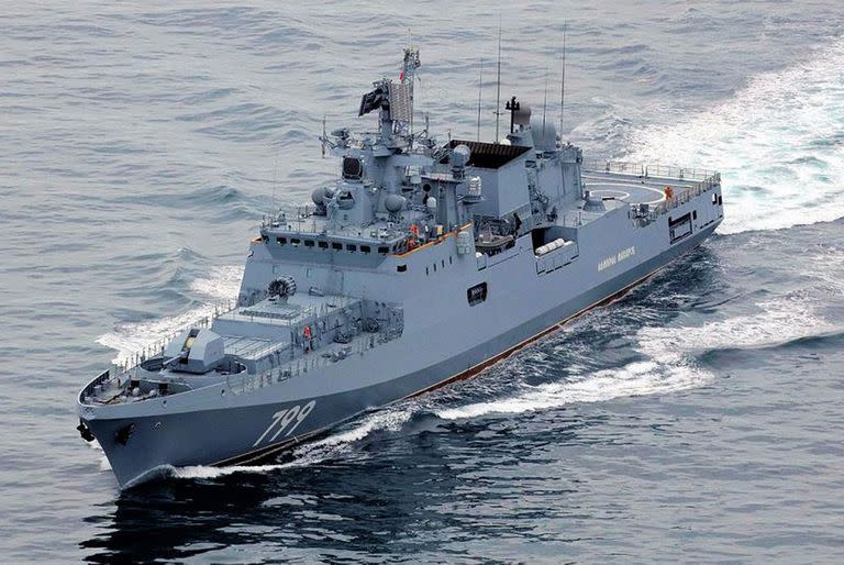 La fragata Almirante Makarov de Rusia