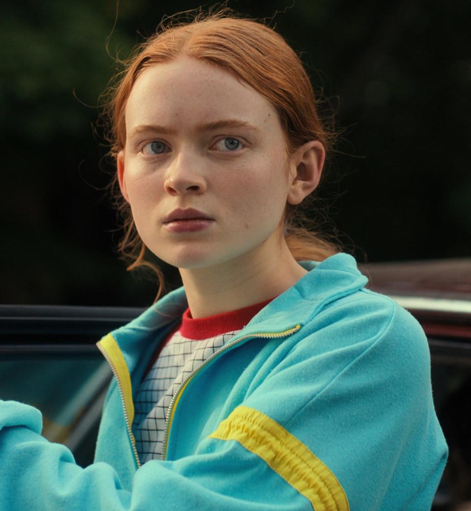 Sadie Sink playing a teenager